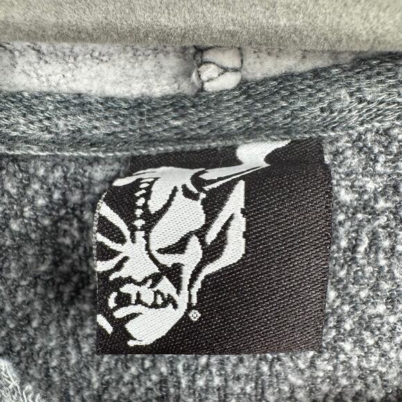 Stone Brewing V-Neck Striped Hoodie Sweatshirt Womens XL Gray Rough Seam - Picture 6 of 11